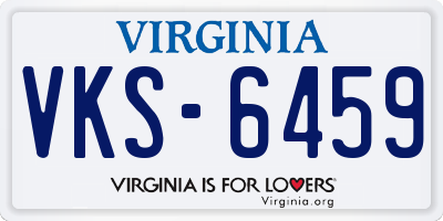 VA license plate VKS6459