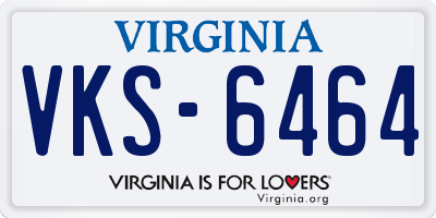 VA license plate VKS6464