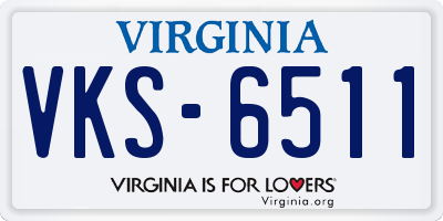 VA license plate VKS6511