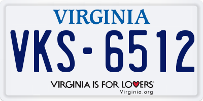 VA license plate VKS6512