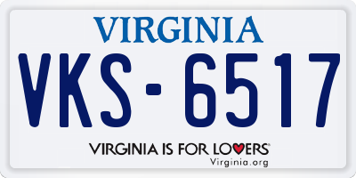 VA license plate VKS6517