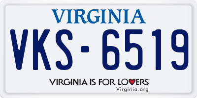 VA license plate VKS6519