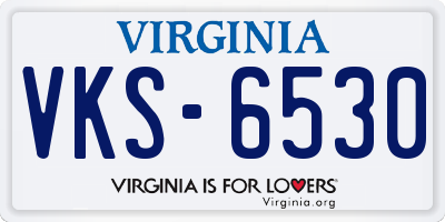 VA license plate VKS6530