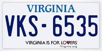 VA license plate VKS6535