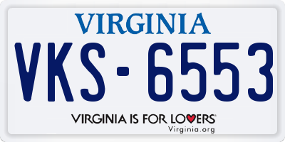 VA license plate VKS6553