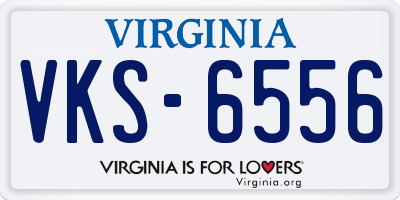 VA license plate VKS6556