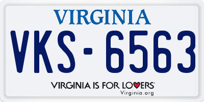VA license plate VKS6563