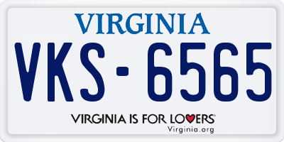 VA license plate VKS6565