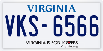 VA license plate VKS6566