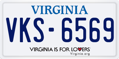 VA license plate VKS6569