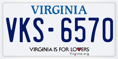 VA license plate VKS6570