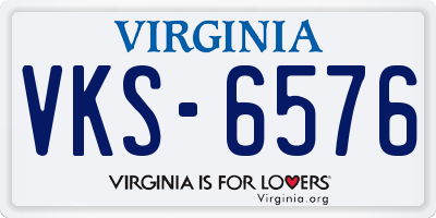 VA license plate VKS6576