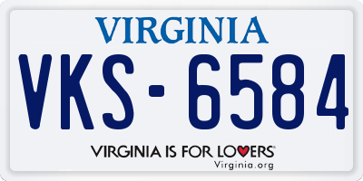 VA license plate VKS6584