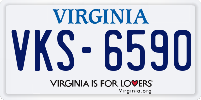 VA license plate VKS6590