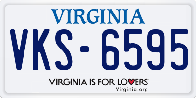 VA license plate VKS6595