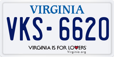 VA license plate VKS6620