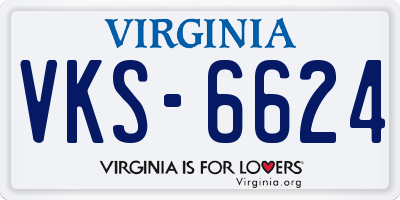 VA license plate VKS6624