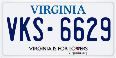VA license plate VKS6629