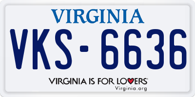 VA license plate VKS6636