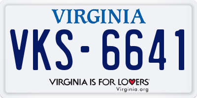 VA license plate VKS6641