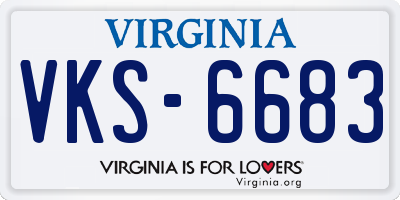 VA license plate VKS6683