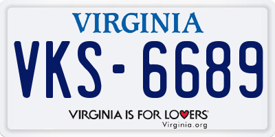 VA license plate VKS6689