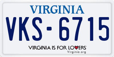 VA license plate VKS6715