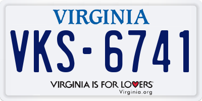 VA license plate VKS6741