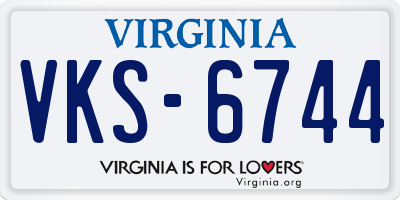 VA license plate VKS6744