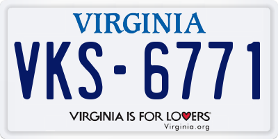 VA license plate VKS6771