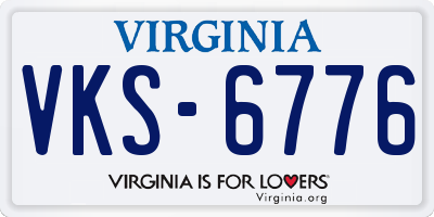 VA license plate VKS6776