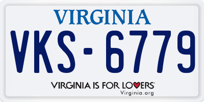 VA license plate VKS6779