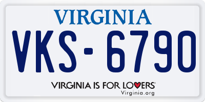 VA license plate VKS6790