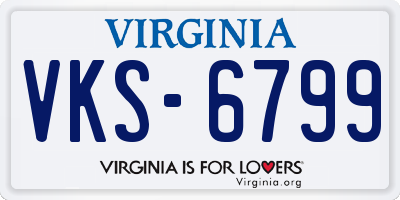VA license plate VKS6799