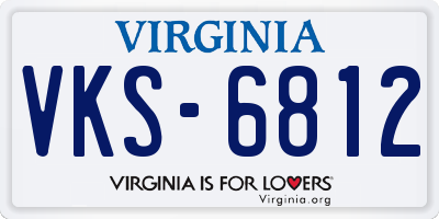 VA license plate VKS6812