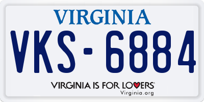 VA license plate VKS6884