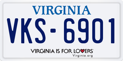 VA license plate VKS6901