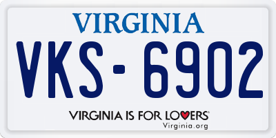 VA license plate VKS6902