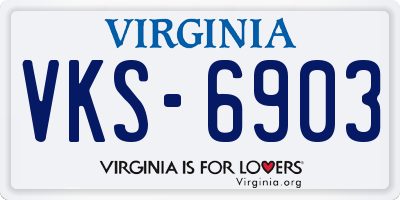 VA license plate VKS6903