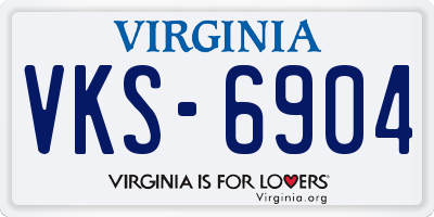 VA license plate VKS6904