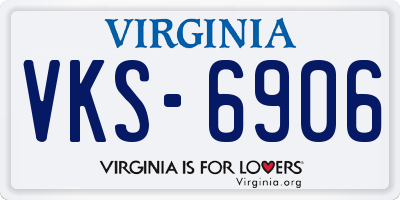 VA license plate VKS6906