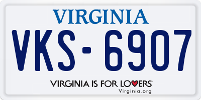 VA license plate VKS6907