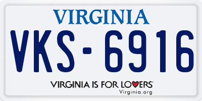 VA license plate VKS6916