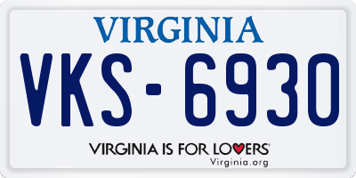 VA license plate VKS6930