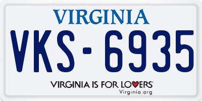 VA license plate VKS6935