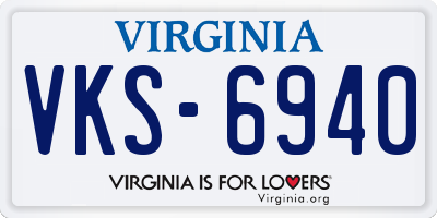 VA license plate VKS6940
