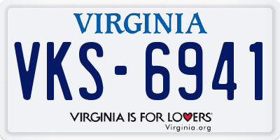 VA license plate VKS6941