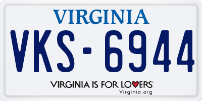 VA license plate VKS6944