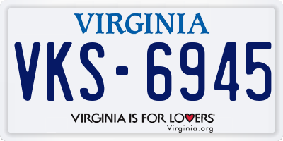 VA license plate VKS6945