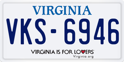 VA license plate VKS6946